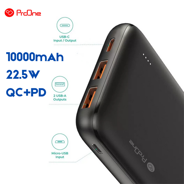 ProOne PPB5115 10000mAh PORTABLE POWERBANK