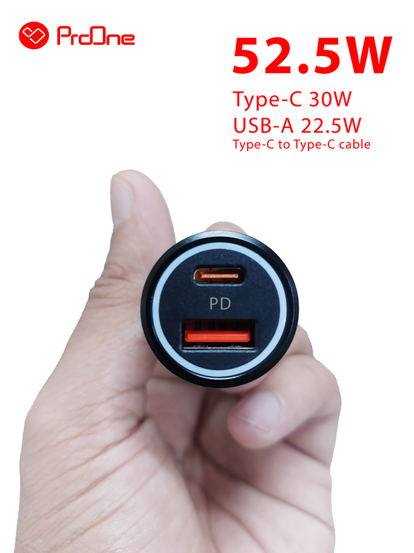 ProOne PCG30 USB-A+TYPE-C CAR CHARGER