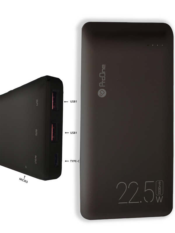 ProOne PPB5209 20000mAh PORTABLE POWERBANK