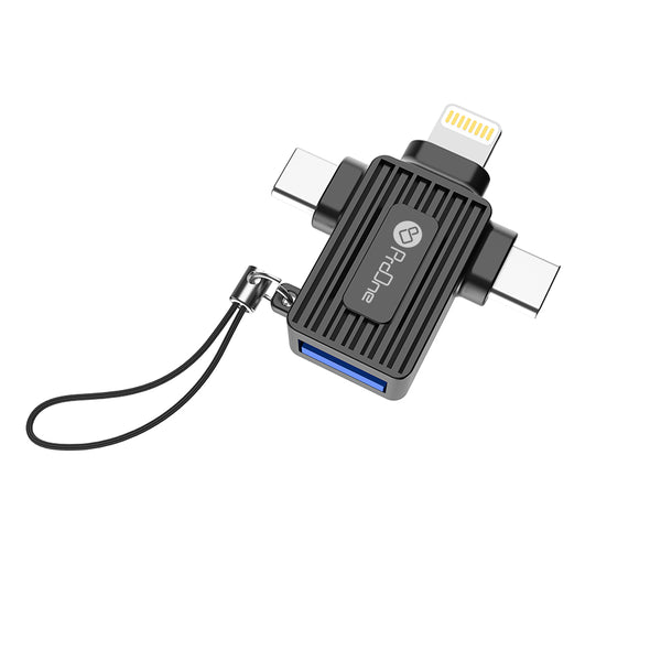 ProOne PCO10 3в1 Micro+Lightning +USB-адаптер Type-C