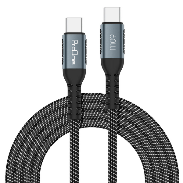 ProOne PCC104 Type-C to Type-C 60W Magnetic Self-Winding Charging & Data Cable, 5Gbps Data Transfer