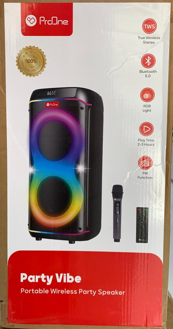 ProOne PSB4976 Party Vibe Portable Wireless Party Speaker