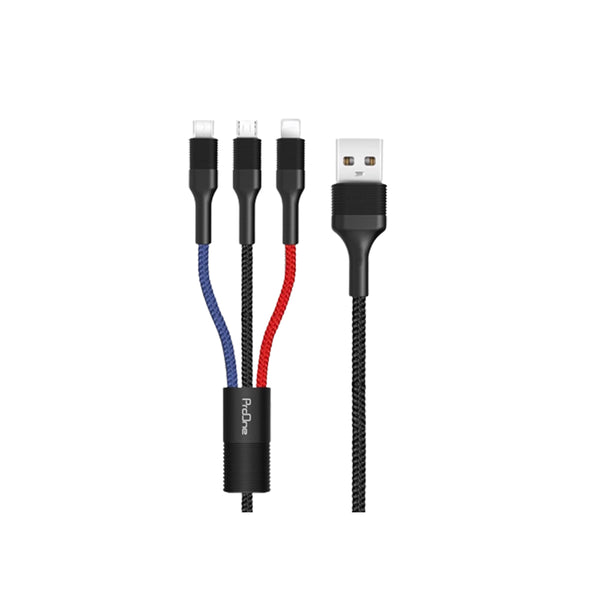 ProOne PCC280 USB 转 Micro USB、USB-C、Lightning 电缆