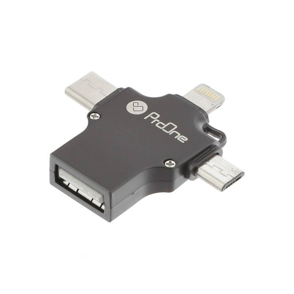 ProOne PCO04 闪电转 USB-C / USB / microUSB 适配器